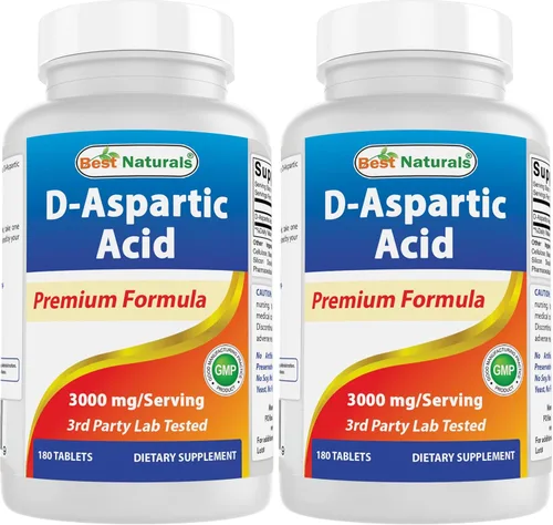 Miniatura 8 de Best Naturals Ácido aspártico D (DAA) 3000 mg por porción, sin OMG y sin gluten, 180 tabletas
