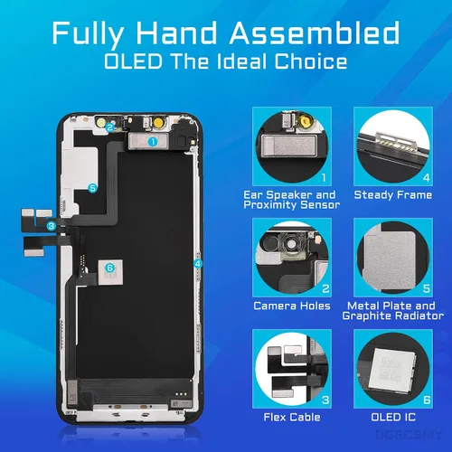 Miniatura 2 de [OLED] para iPhone 11 Pro Reemplazo de pantalla con altavoz frontal 5.8" OLED 3D Touch Display Digitizer Full Assembly Proximity Sensor Fix Tool
