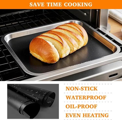 Miniatura 4 de 5 piezas de esteras de teflón para forro de horno para la freidora de aire de puerta francesa de 26 QT Emeril Lagasse 360, forros de freidora