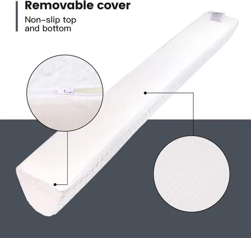 Miniatura 3 de YENING Protectores de cama para bebés y niños pequeños, barrera de seguridad de espuma para cama de niños, protector de cama para tamaño individual