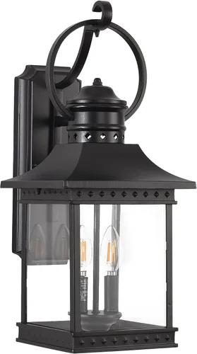Miniatura 9 de Lámpara de pared moderna para exteriores, lámpara de pared para exteriores, apliques de pared negros para exteriores, luz de porche de vidrio