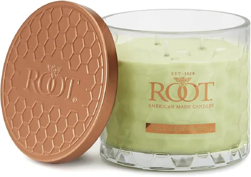 Miniatura 39 de Root Candles Velas perfumadas de cera de abeja Veriglass Premium, hechas a mano, mezcla de cera de abeja en panal, tamaño grande, vainilla francesa
