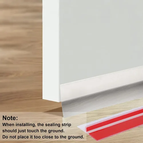 Miniatura 8 de Tira de Sellado de Silicona en Forma de T de 1.38 Pulgadas x 20 Pies, Cinta de Sellado para Puertas y Ventanas, Tira de Sellado para Ducha