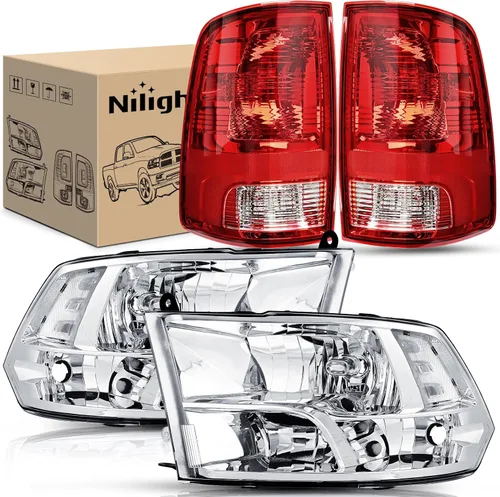 Miniatura 18 de Nilight Conjunto de luz trasera para Dodge Ram 2009 2010 2011 2012 2013 2014 2015 2016 2017 2018 Dodge Ram 1500 2500 3500 2019 2020 2021 estilo Rojo