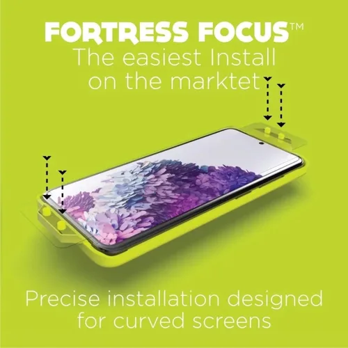 Miniatura 3 de Fortress Protector de pantalla curvado para Samsung Galaxy S22 Ultra con herramienta de instalación precisa, resistente a los arañazos, protección