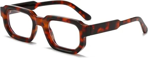 Miniatura 10 de LJCZKA Lentes cuadrados con bloqueo de luz azul para hombres y mujeres, anteojos gruesos para computadora, antifatiga ocular para leer mensajes