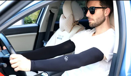 Miniatura 4 de HOPESHINE Mangas de compresión de enfriamiento UPF50+ con protección UV para hombres y mujeres, ciclismo, conducción, cubierta de tatuaje al aire