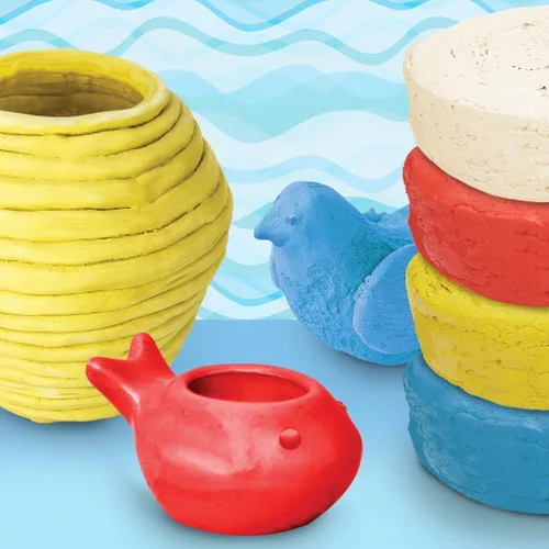 Miniatura 5 de Crayola - Arcilla de secado al aire, colores clásicos, juego a granel (4), 2.5 lb arcilla de modelado para niños en baldes resellables Blanco