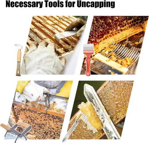 Miniatura 5 de MayBee Suministros de apicultura, kit de inicio de apicultura, 22 piezas, kit de herramientas de apicultura, kit de ahumador de abejas que incluye