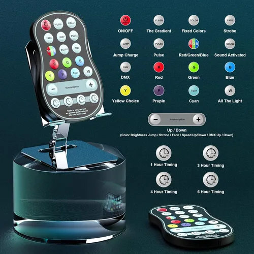 Miniatura 7 de U`King Luces LED Par de luces inalámbricas alimentadas por batería para eventos 18W RGB luz de iluminación de escenario recargable 20 horas por