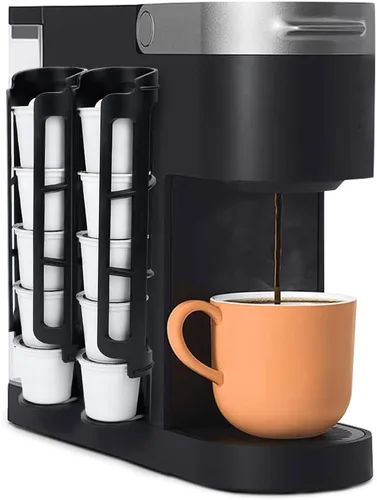 Soporte para cápsulas de café K-Cup para Keurig, organizador de almacenamiento de montaje lateral, perfecto para mostradores pequeños (negro,