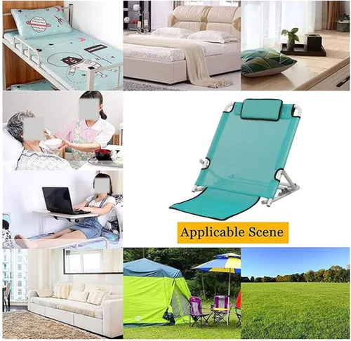 Miniatura 2 de Respaldo de cama ajustable, almohadas de descanso en cama de lectura, respaldo de cama elevable, portátil, plegable, ajustable, respaldo de espalda