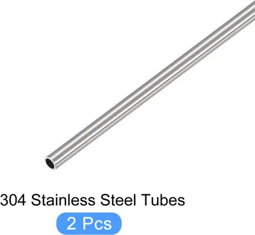 Miniatura 5 de METALLIXITY Tubo de acero inoxidable 304 (0.126 in de diámetro x 0.017 in de pared T x 11.811 in de largo), 2 piezas, tubo recto - para muebles