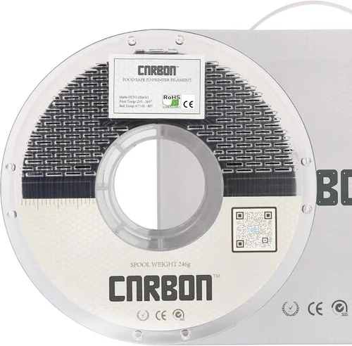 Miniatura 13 de Filamento para impresora 3D PETG de grado alimenticio certificado ECO - CARBON by Comfy Materials - Probado en laboratorio, compatible con la FDA