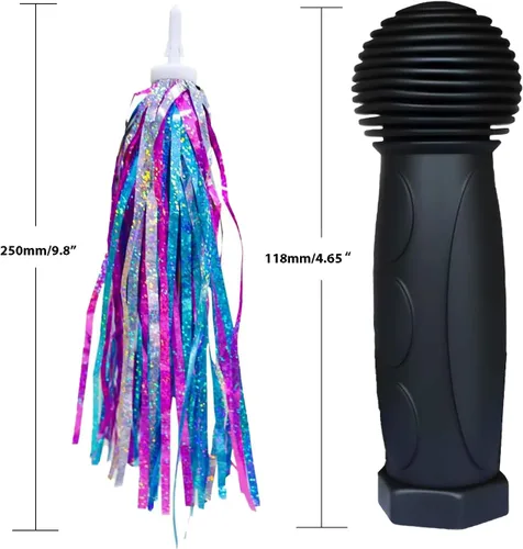 Miniatura 2 de PLATT Empuñaduras de bicicleta para niños, 2 pares de empuñaduras de goma coloridas con cintas para bicicletas de equilibrio, scooters y manillares