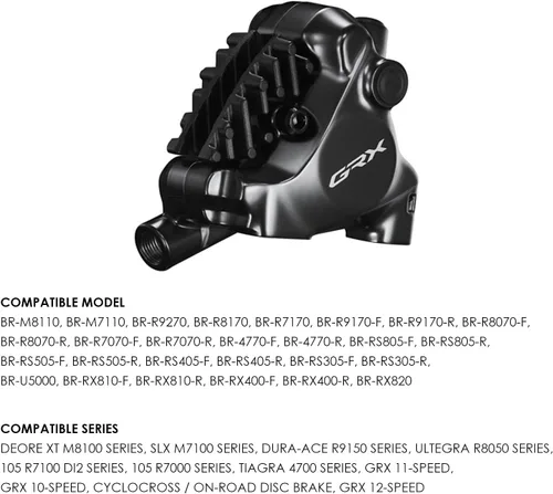 Miniatura 3 de L03A Pastillas de freno de metal con aleta de refrigeración, compatibles con Shimano DEORE XT M8100, SLX M7100, DURA-ACE R9150, ULTEGRA R8050