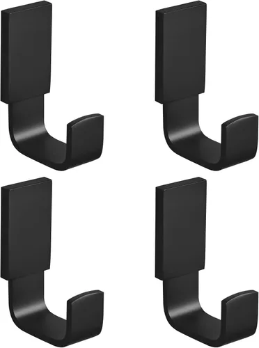 Miniatura 12 de BESy Ganchos individuales para toallas para baño, cocina, garaje, estilo cuadrado, ganchos para bata y sombrero, montaje en pared con tornillos