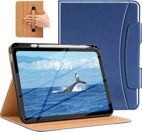 Miniatura 9 de MoKo Funda para iPad A16 de 11 pulgadas, funda para iPad de 11ª/10ª generación (2025/2022) con soporte para lápices y bolsillo, funda con soporte