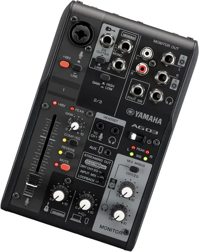 Miniatura 3 de Yamaha AG03MK2 Mezclador de bucle de transmisión en vivo negro de 6 canales/interfaz USB con Steinberg Software Suite