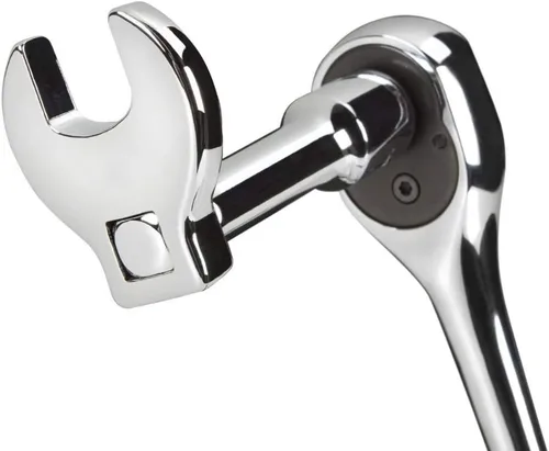 Miniatura 4 de URREA 4932 - Llave de pie de gallo de 3/8 pulgadas, llave de enchufe de extremo abierto de 1 pulgada con construcción forjada y acabado