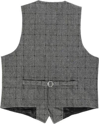 Miniatura 84 de Gioberti Chaleco de tweed formal de 6 botones para hombres