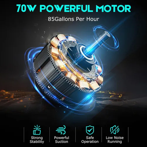 Miniatura 4 de Bomba de transferencia de combustible de 12 V, mueve hasta 85 galones de gas o diésel por hora, con cable de alimentación de 11.5 pies, ideal