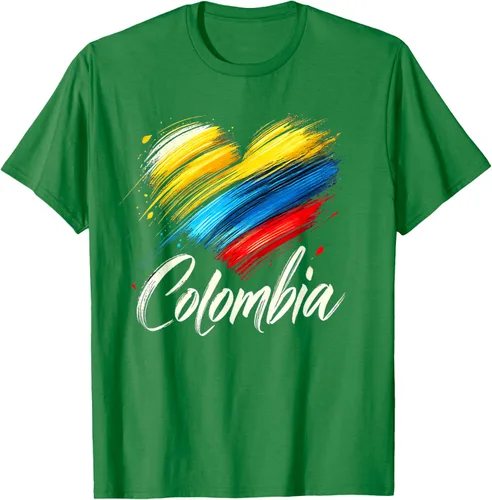 Miniatura 5 de Camiseta de orgullo colombiano con corazón de la bandera de Colombia