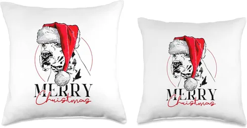 Miniatura 3 de Wilsigns Dogo Argentino Christmas Funny Santa Dogo Argentino - Almohada con texto en inglés "Merry Christmas", diseño de perro y mamá, 16 x 16