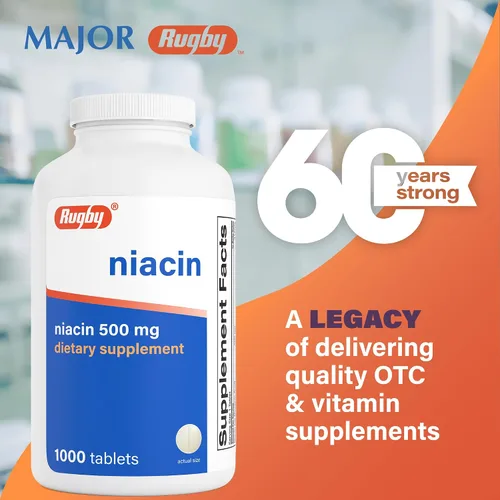 Miniatura 2 de Niacina 500 mg 1000 comprimidos.