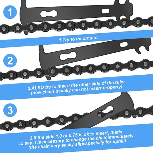 Miniatura 5 de Alicates de enlace de bicicleta, separador de rotura de cadena, verificador de cadena, 3 pares de eslabones faltantes de bicicleta, abridor