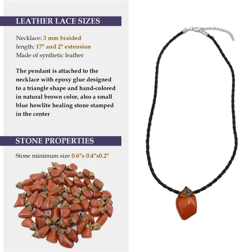 Miniatura 2 de Pendant Chakra Necklace with Genuine Healing Crystal Stone, Crystals Jewelry for Women and Men, Girls, Boys, Handmade with Love, Spiritual Gifts for