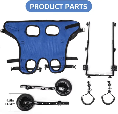Miniatura 7 de Silla de ruedas ajustable para perros pequeños - Ayuda de movilidad para mascotas discapacitadas, Silla de ruedas para perros pequeños para patas