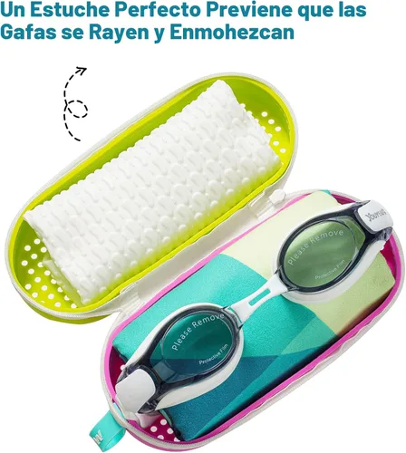 Miniatura 5 de Mgsarbny - Funda protectora de silicona para gafas de natación, con orificio de drenaje para gafas