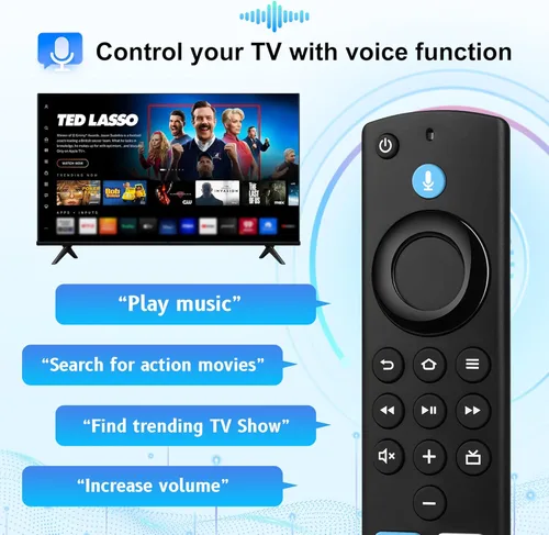 Miniatura 4 de Control remoto Firestick de repuesto para Fire Smart TV Stick Lite/4K/4K MAX/4K Plus/HD, Smart TV 3ª generación/cubo de TV (1ª/2ª/3ª generación)/TV