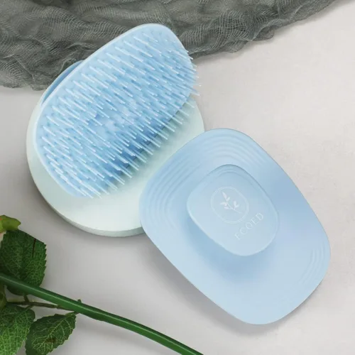 Miniatura 2 de Ecoed Cepillo de champú masajeador para el cuero cabelludo, limpiador y exfoliante para eliminar la caspa, peine para caspa húmedo y seco