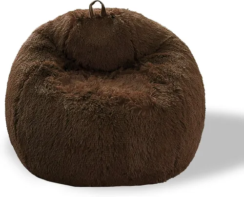 Miniatura 63 de BCU Funda para Silla Puf Ultra Suave Esponjosa de Piel Sintética Falsa Funda para Puf de Felpa Funda para Sillas de Sala de Estar para Adultos