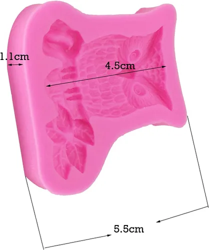 Miniatura 2 de Moldes de silicona reutilizables de grado alimenticio con forma de búho en 3D, antiadherente, decoración de pasteles de chocolate, galletas