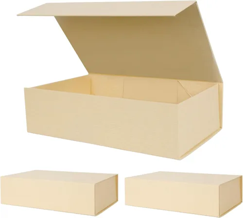 Miniatura 18 de Aimyoo Cajas de regalo magnéticas Galaxy negras con tapas 13.8x9x4.3 pulgadas, caja grande de propuesta para dama de honor y padrino, caja plegable