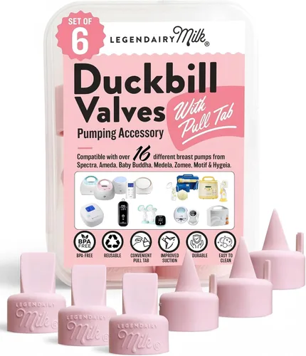 Legendairy Milk Válvulas de pico de pato con lengüeta de tracción, compatibles con Spectra, paquete de 6