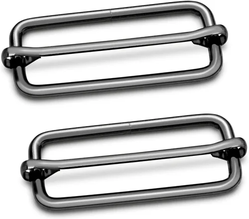 Miniatura 24 de CooBigo Paquete de 25 hebillas deslizantes ajustables de metal de 1 pulgada, ajustador rectangular Tri-Glide, deslizador de correa de tirantes