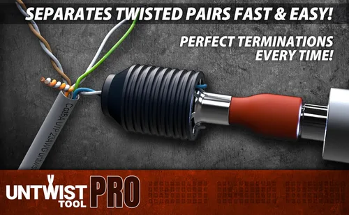 Miniatura 4 de La herramienta Untwist Tool PRO-COMBO separa rápidamente CAT5e, CAT6, CAT6A y CAT7 Micro USB
