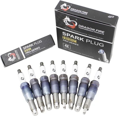 DRAGON FIRE PERFORMANCE 8 piezas IRIDIUM Juego de bujías de encendido compatible con Ford 2004-08 F150 F250 F350 Truck Expedition Navigator 5.4L