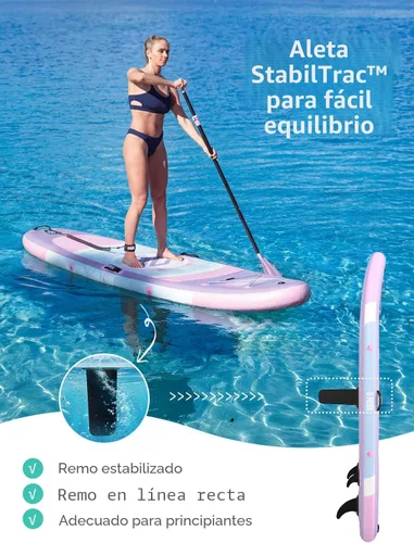 Miniatura 4 de Niphean (Ultra-Ligero) Tabla de Remo Inflable con Aleta StabilTrac (Amistosa para Principiantes) y Accesorios SUP Duraderos, Tablas de Remo de 10