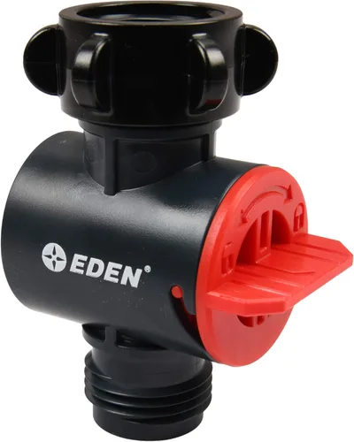 Eden Filtro de agua en línea 20138 para mangueras y herramientas de jardín, antioxidante, pantalla de acero inoxidable de malla 50, fácil