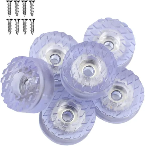 DGOL 36 piezas de goma estable atornillada para sillas de mesa, patas de muebles, almohadillas protectoras con tornillos de instalación de acero