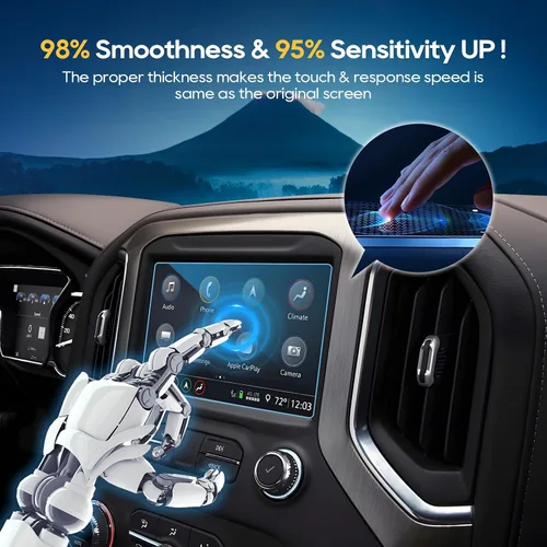 Miniatura 5 de LFOTPP GMC Sierra 1500 2500HD 3500HD 8 pulgadas IntelliLink 2016-2017 Protector de pantalla de navegación para automóvil, [9H] Protector de pantalla