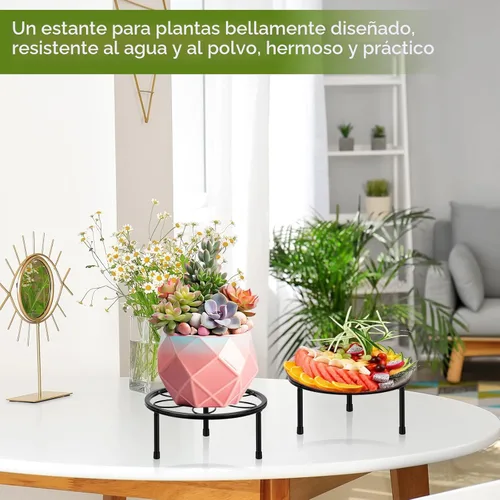 Miniatura 5 de ESRICH Soporte para Plantas de Interior, Soporte para Plantas, Soportes para Plantas al Aire Libre para Múltiples, Soportes de Metal para Plantas