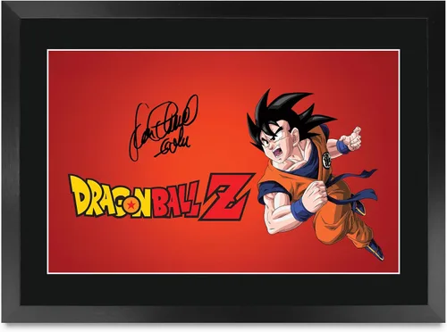 Miniatura 8 de HWC Trading Dragonball Z Sean Schemmel 16 x 12 pulgadas, regalos enmarcados impresos con autógrafo firmado para fanáticos de la televisión, 16 x 12