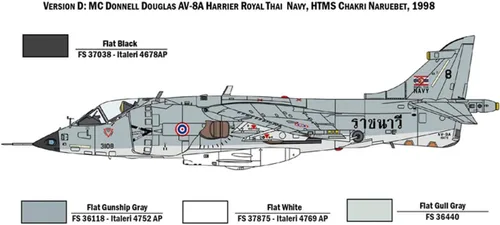 Miniatura 5 de Italeri ITA1410 1:72 AV-8A Harrier [Kit de construcción de modelos]