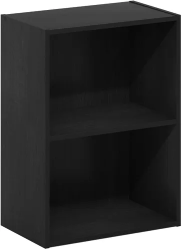 Maykoosh Estantería de pie con estética asiática, elegante, ahorra espacio con estantes ajustables para uso doméstico u oficina, color negro, 2